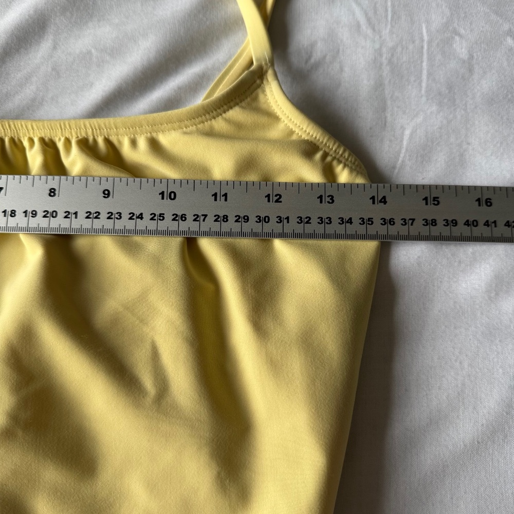 Talbots Women's Classic One Piece Swimsuit Yellow Size 12L Beach Pool Vacation - Picture 9 of 15